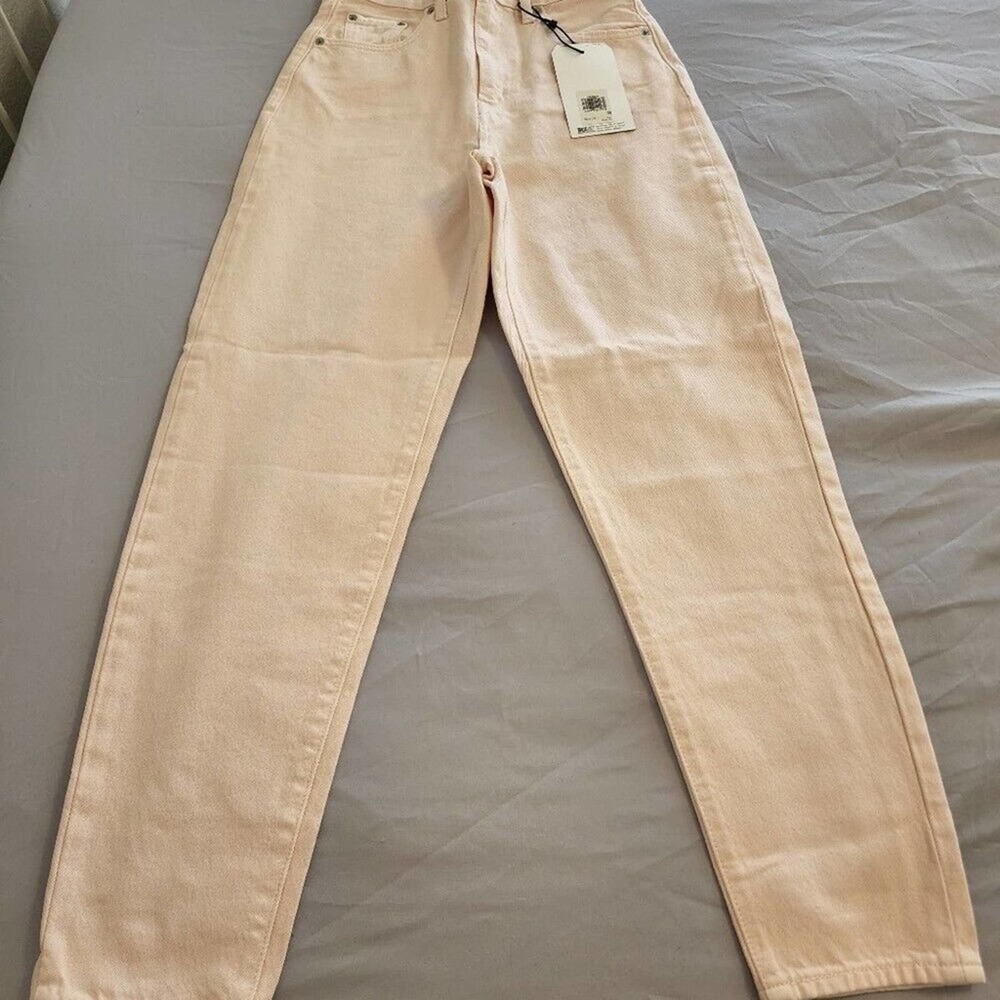 Levi's‎ x Free People high loose taper high rise peach colored jeans size 26 New - Picture 3 of 13